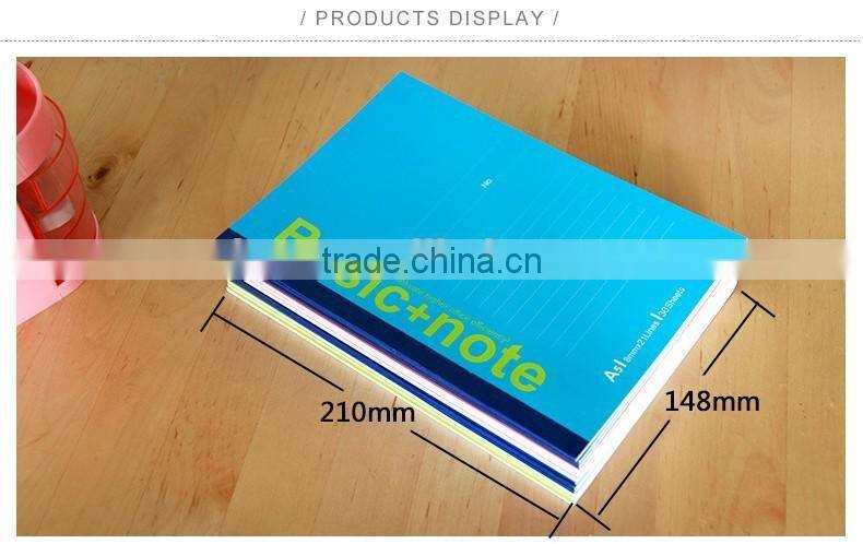 A5 cheap student notebook customizable perfect binding planner line shape inner page