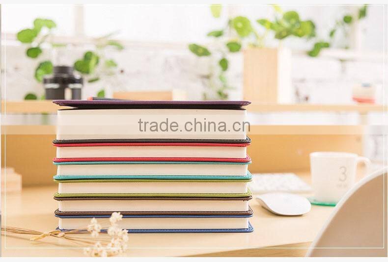 A5 softcover busniess notebook PU section sawing binding planner for gift customizable logo
