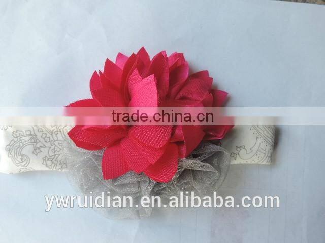 kids girl flower raglan hairwear persnickety remake cotton bowknot baby girl headbands children button hairband wholesale 2016