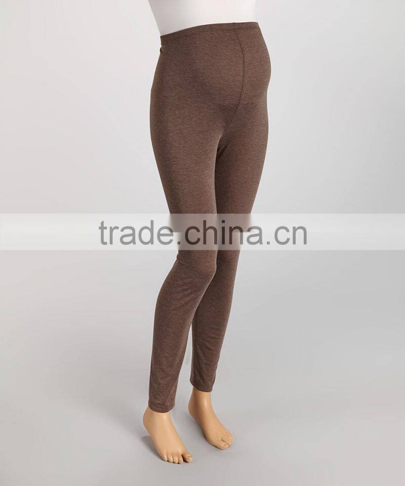 Hot Selling Maternity Trousers With Heather Cocoa Over-Belly Maternity Leggings Pants Women Wear WP80817-7