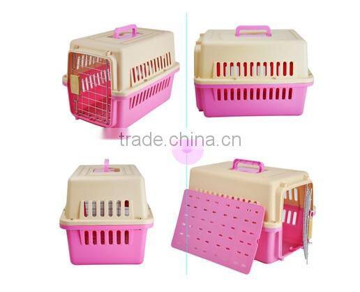 Plastic anti-skip pet transport case carrier with strong PP ABS