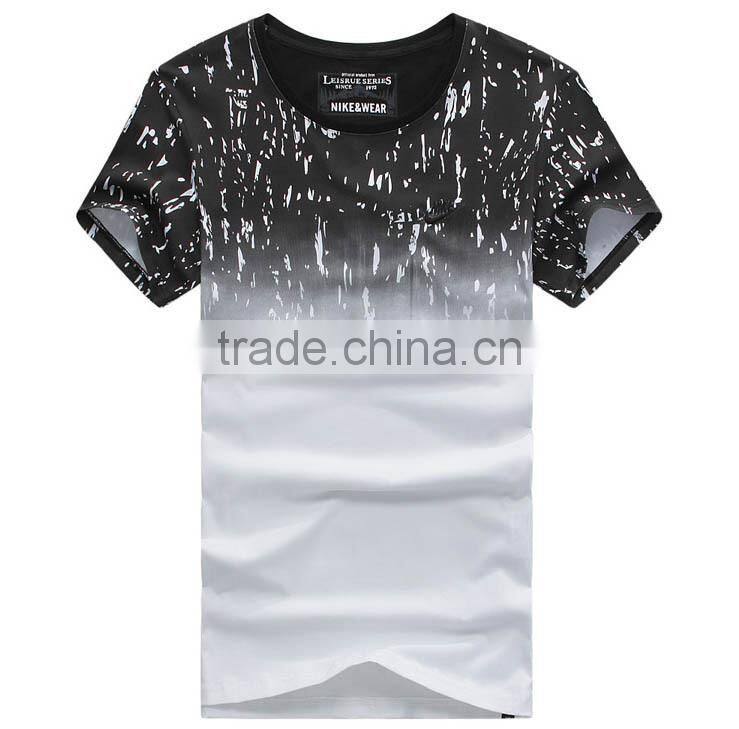 2015 hot sale 100% cotton mens short sleeve sport t-Shirt high quality S-1