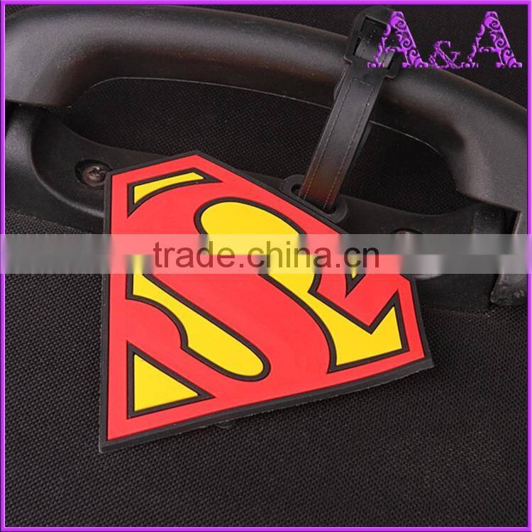 Fashion custom gift airplane soft pvc pu leather luggage tags