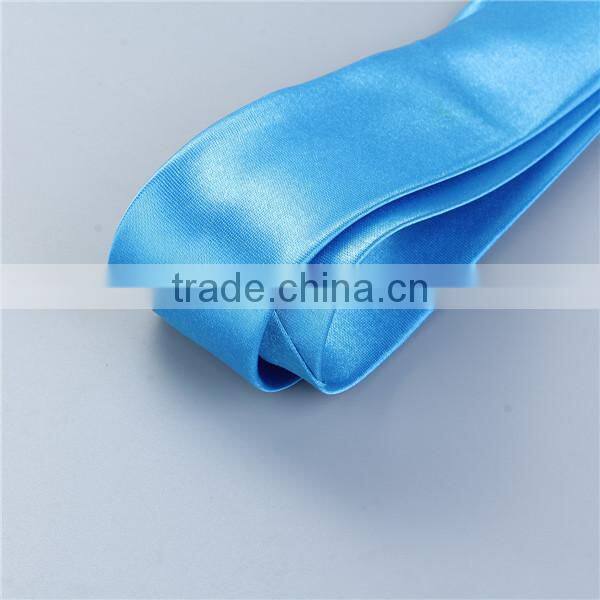 Polyester Necktie Lake Blue Promotional Gift Custom Polyester Necktie