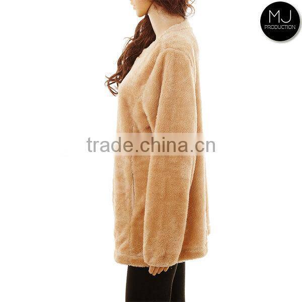 Wholesale Winter Girls Sweater Jacket Monogrammed Sherpa Fleece Quarter Zip Pullover Woman Clothing