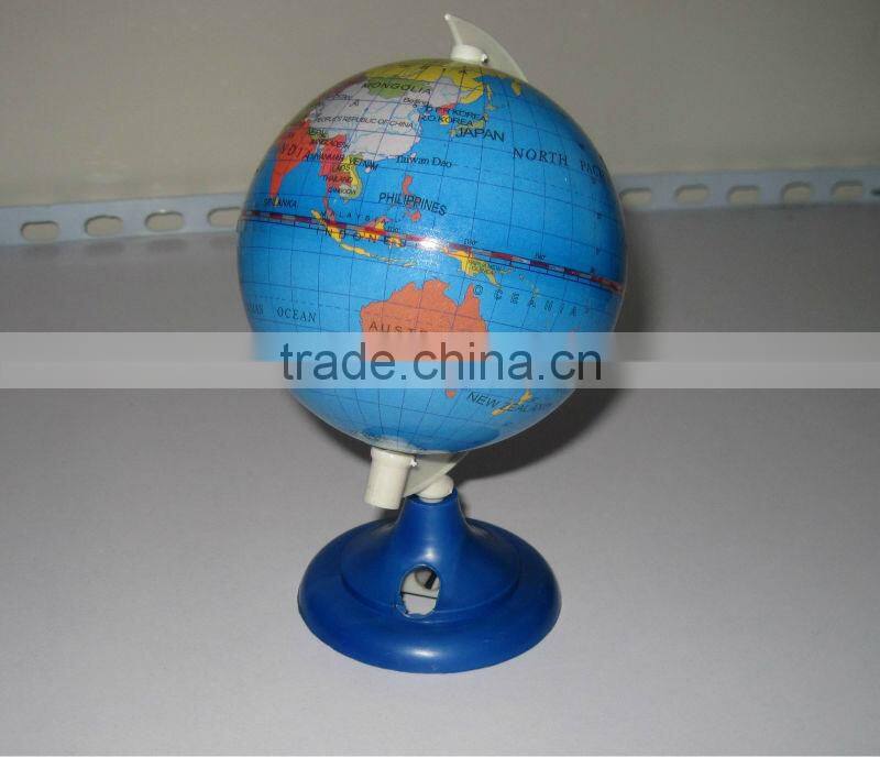 Small plastic globes