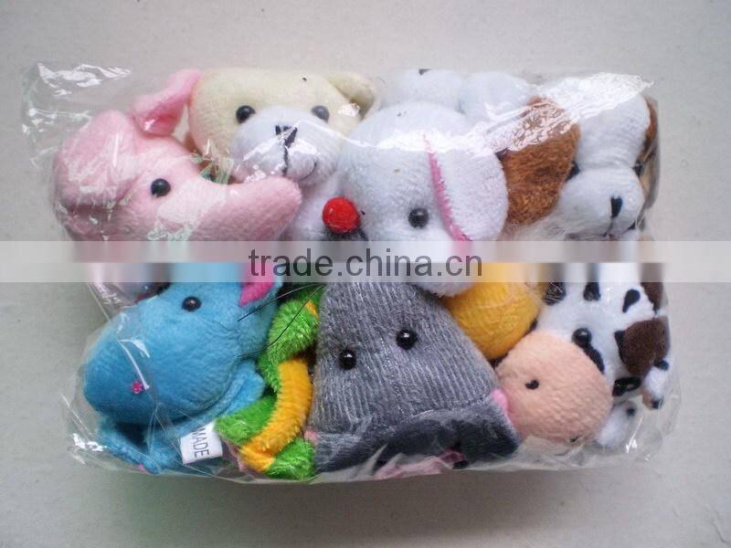 Plush animal soft fabric baby funny finger puppet toy
