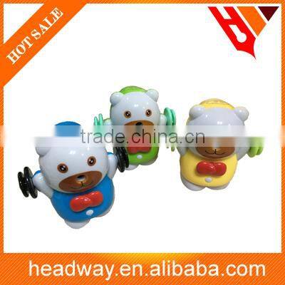 cartoon bodybuilding bear shape pencil sharpener for kids