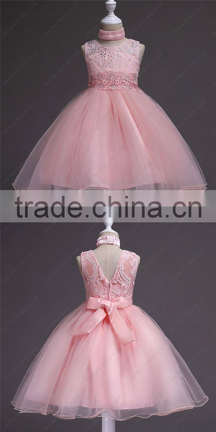 Newest frock design beautiful model modern kids ball gown western dresses for girls