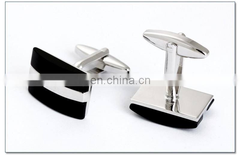 Simple Deluxe Black Stone Cuff link Men Shirt Cufflinks