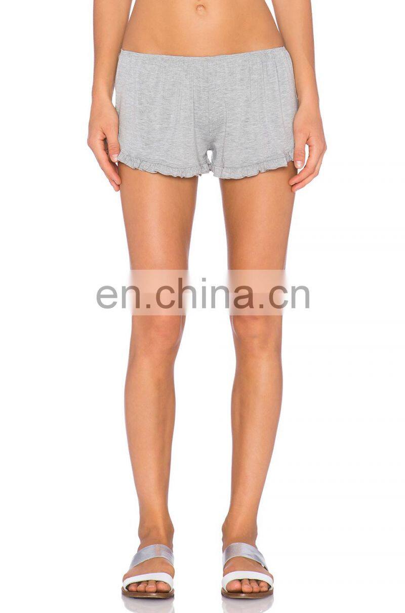 Wholesale Ruffled Hem Sports Gym Shorts