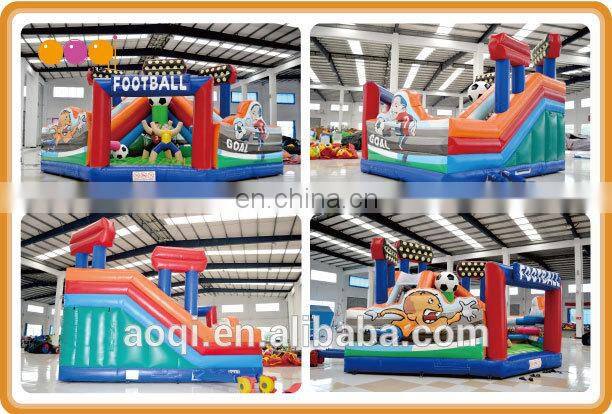 AOQI football shape fun city big playground inflatable fun city for children made in China