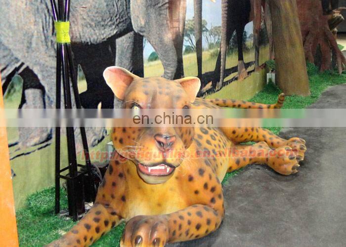 Amusement park high quality decoration life size leopard