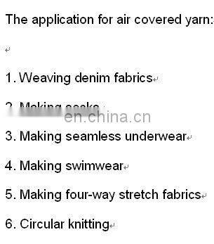 200D polyester black air covering 40D spandex yarn for weaving