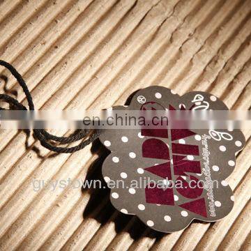 custom fashion paper hangtag for lady garment