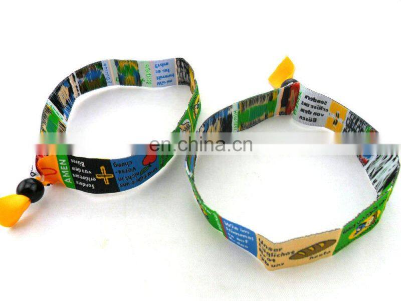 festival cheap customized fabric wristbands