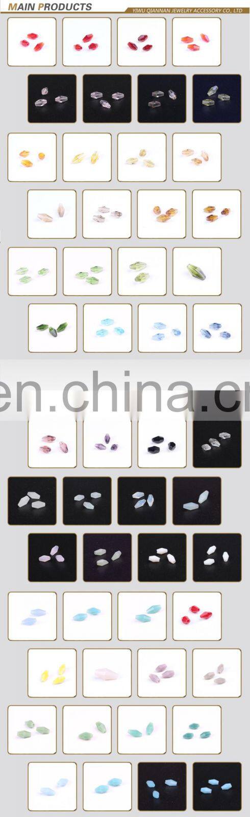 Pujiang wholesale high grade artificial crystal transparent bicone beads with high quality orange 3*6 mm beads for jewelry