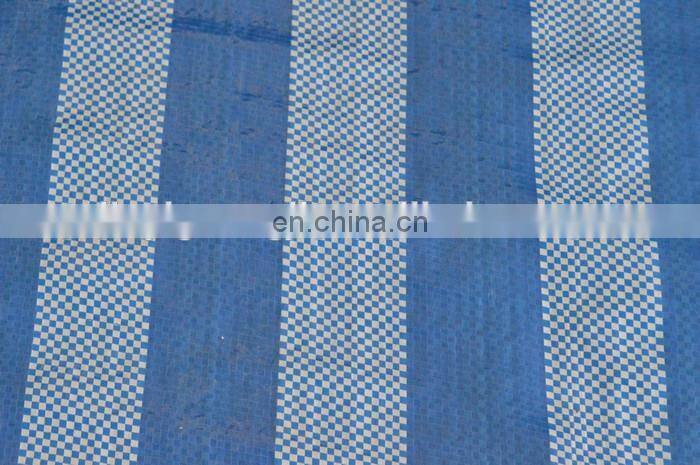 Plastic Blue White Striped Sunshade Stripe Tarpaulin Covers