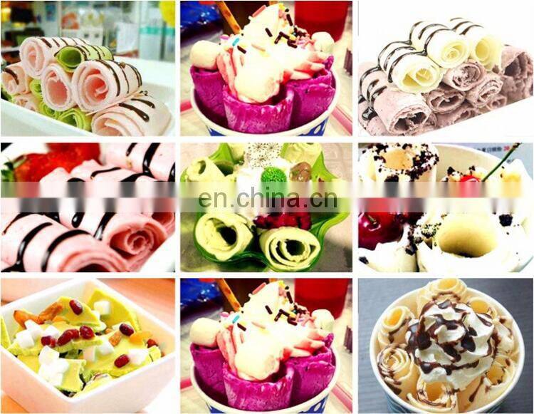 Best selling products thailand rolled pan fried ice cream dessert machine nsf and ul
