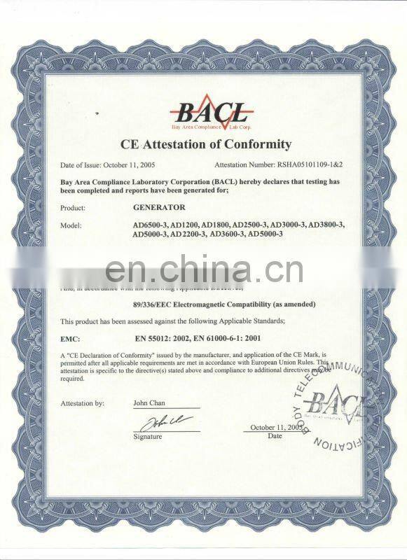 1.5kva Manual Start Portable Home Use Gasoline Generator