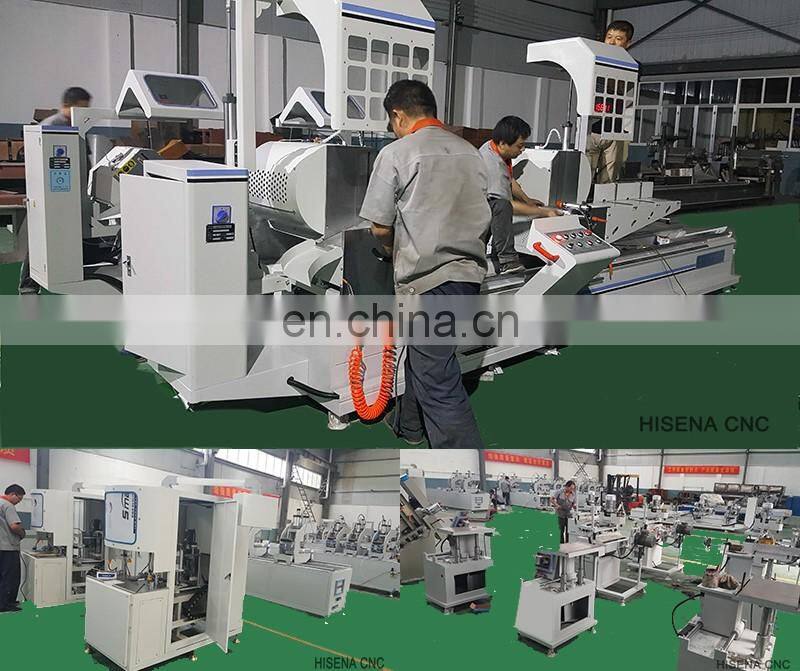 Upvc window  mullion end v shape cutting saw window making machine