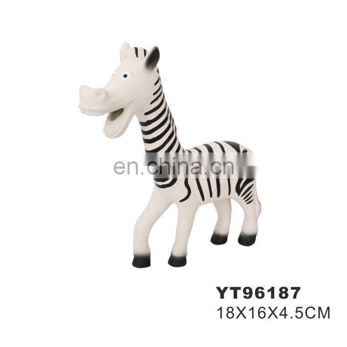 Cute panda interactive dog toy pet latex toy with squeaker