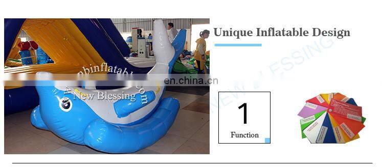Animal Shape Kid Ride/ Inflatable Whale Rider With Printed inflatable swimming toy dolphin