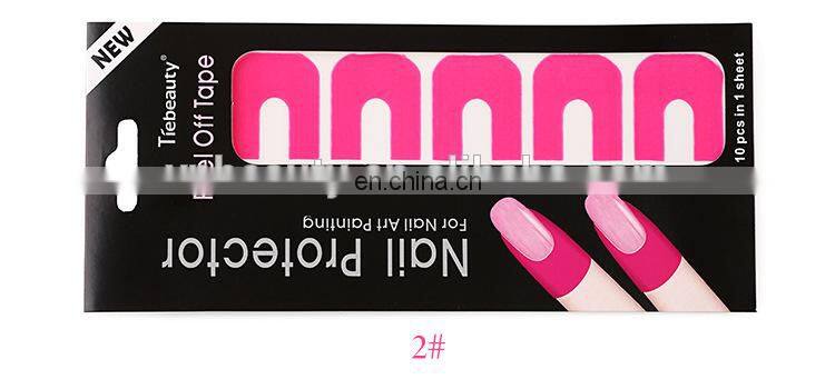 U-shape Spill-proof Nail Polish Stickers Peel off Tape Protector