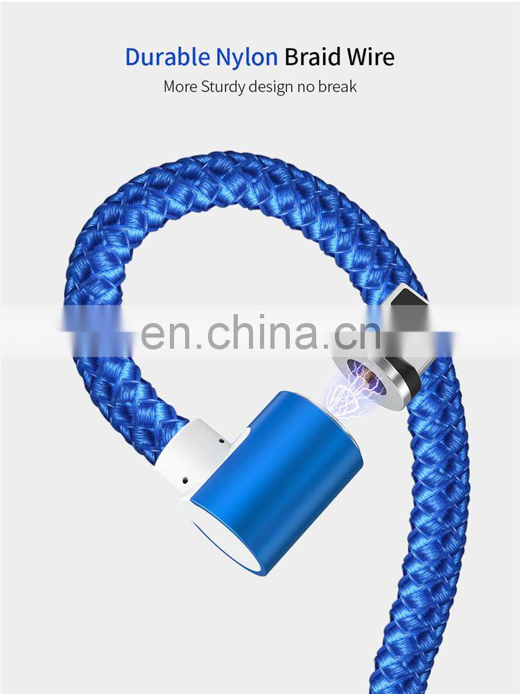 2020 New product Hot wholesale Flowing Light Magnetic Charging Cable Cellphone Fast Micro USB Cable Charger Data Cable Line
