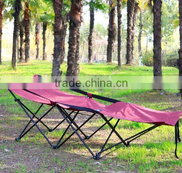Foldable outdoor bed with steel tube and oxford fabric
