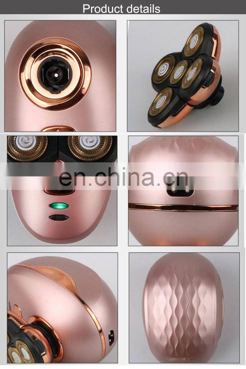 2020 New Model Waterproof Rotary Razor Beard Clipper Hair Trimmer Face 5 Headed Electric Shaver Razor Rechargeable Male Usb OEM