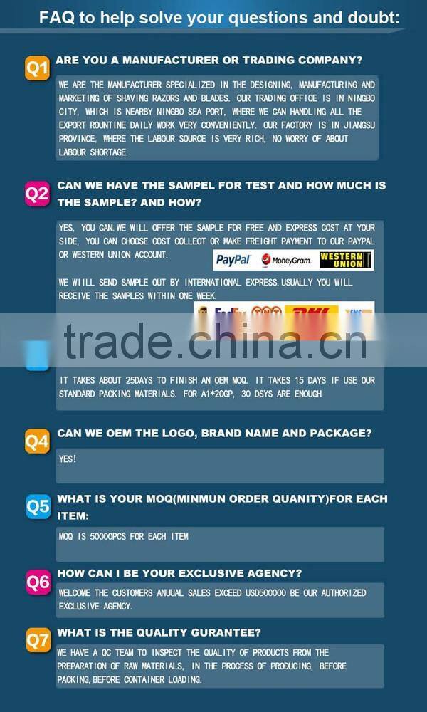 24pcs hanging card package triple blade hot sell market razor