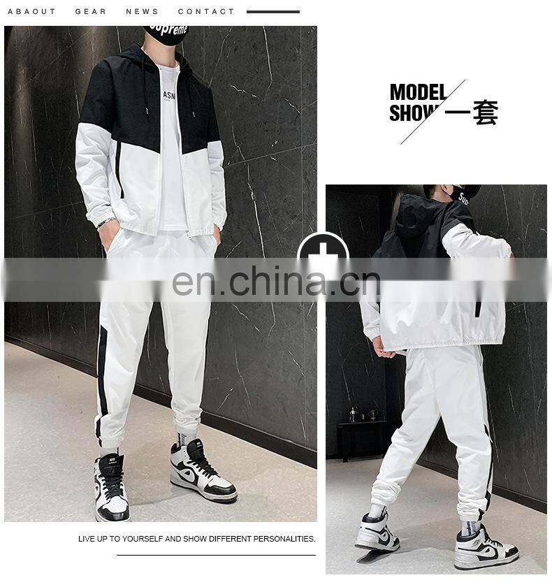 Wholesale 2-pieces men's plus size big and tall sports and leisure sports sets jogging suit custom men's suit