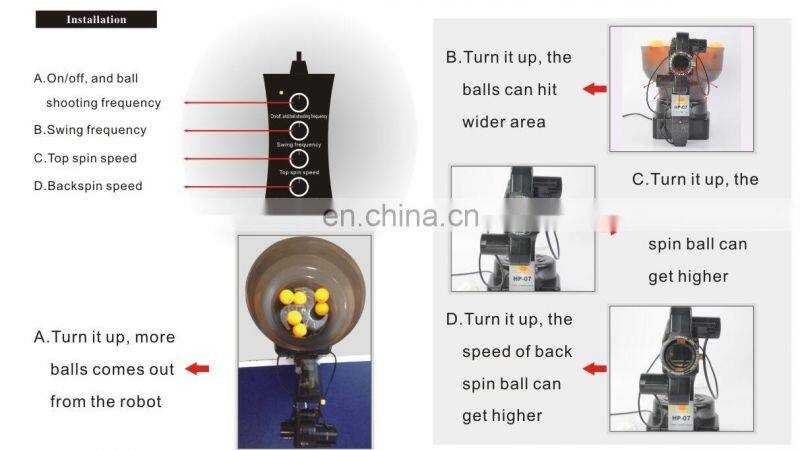 HP-07 Table Tennis Robots Ball Machine Ping Pong Automatic Ball Machine