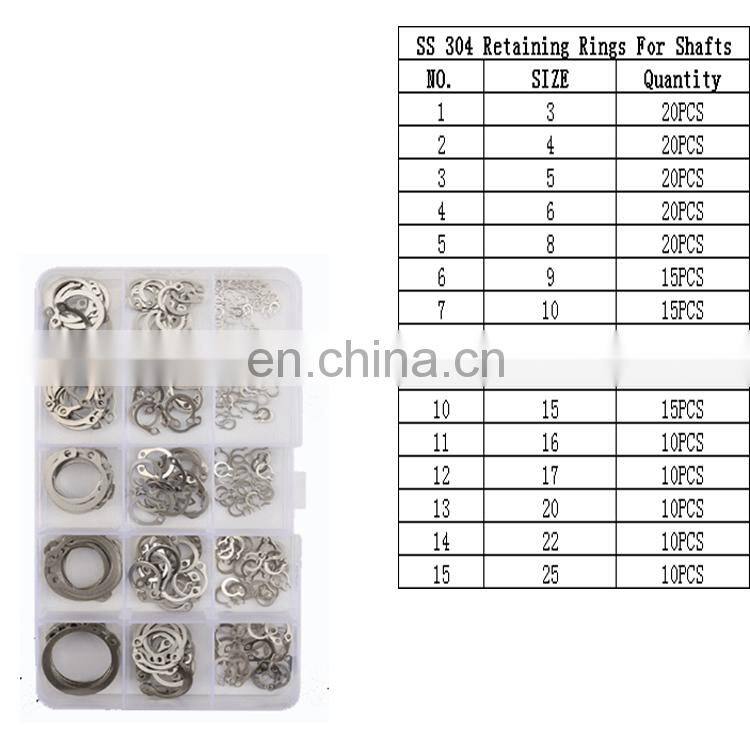 JINGHONG Carbon Steel Stainless Steel Circlip C Type Retaining Ring