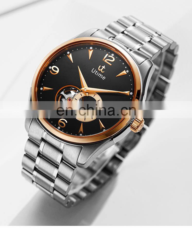 Utime 2021 Luxury Men's Mechanical Wristwatch China Supplier Support OEM Customized Logo Automatic Watch Relogio U0021G