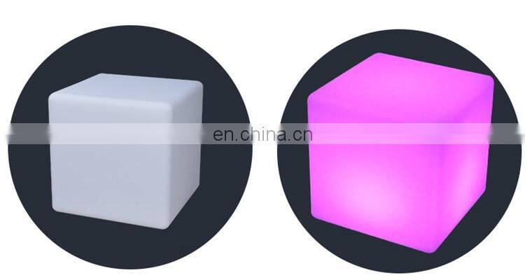 event cube chairs bright colored outdoor furniture 40cm led cube seat chair light