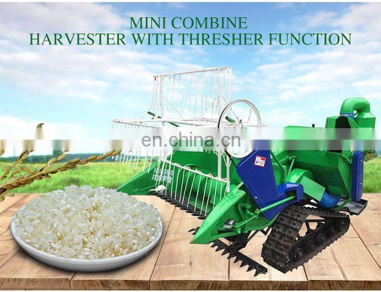 large output capacity portable engine combine rice mini harvester machine