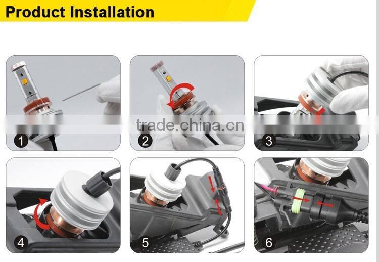 new headlight canbus 4500lm h11 led bulb 4500lm head lamp kit