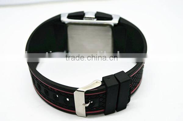 2014 Promotional popular fashion rubber men's LED watches for students