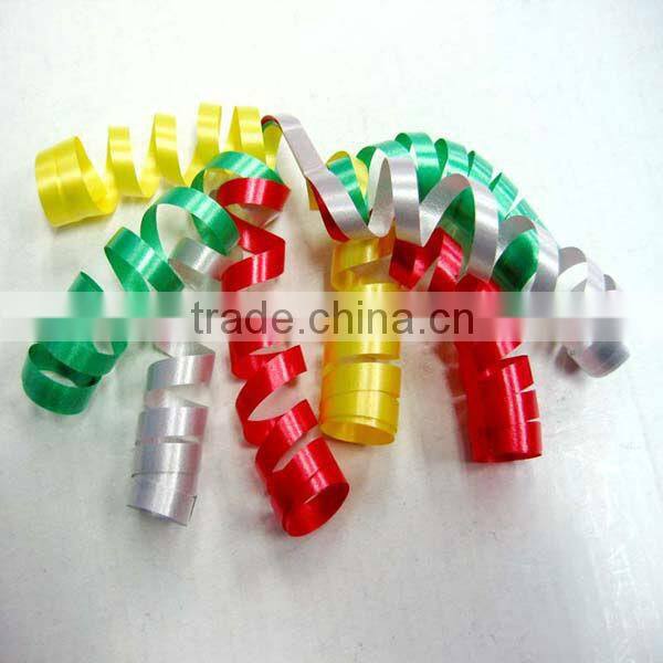 High Quality Funny PET Iridescent Christmas Curly Bow/ Polyeaster Fancy Ribbon Flower