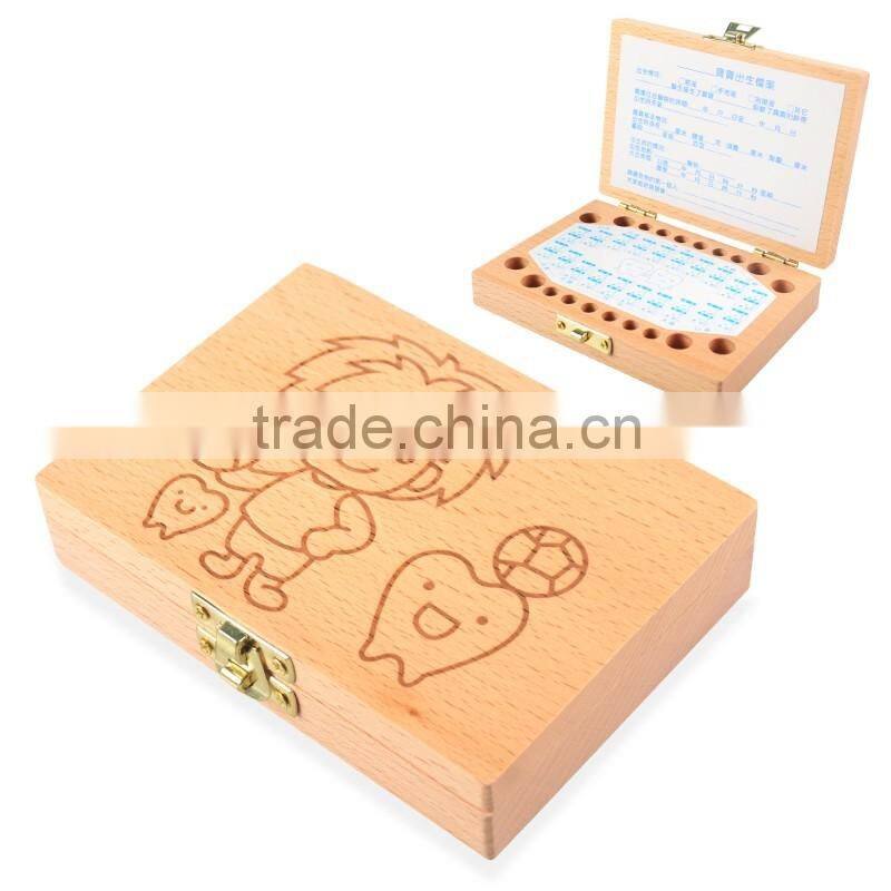 Wooden Baby First Tooth Saving Box