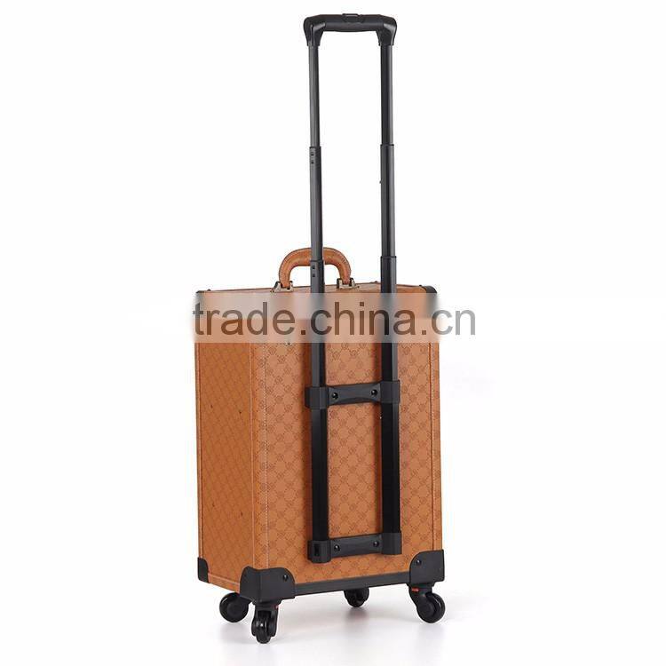 Hot product!Makeup artist trolley makeup organizer case with beautiful mirror