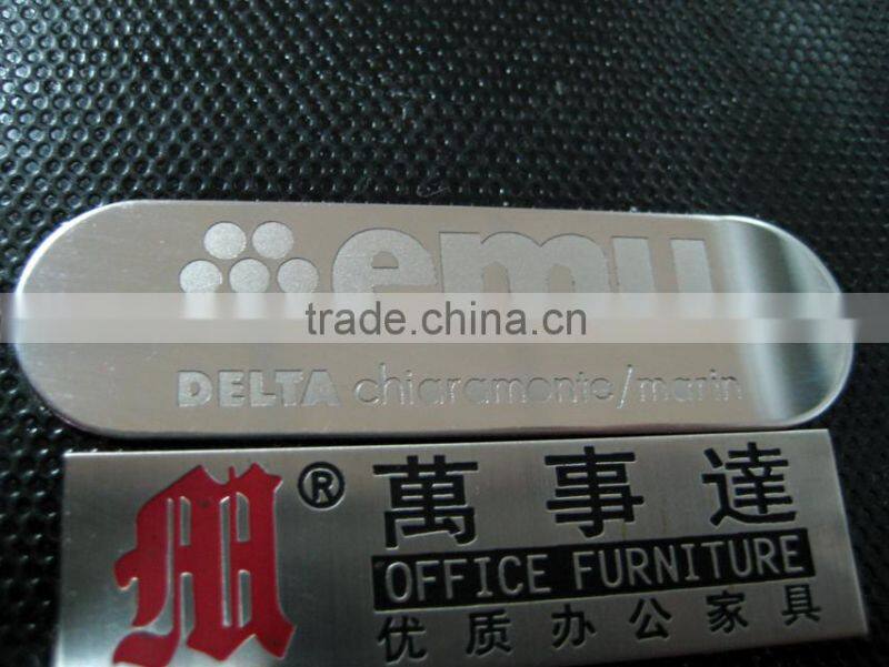 2015 fashion custom company brand metal letters tag accessories