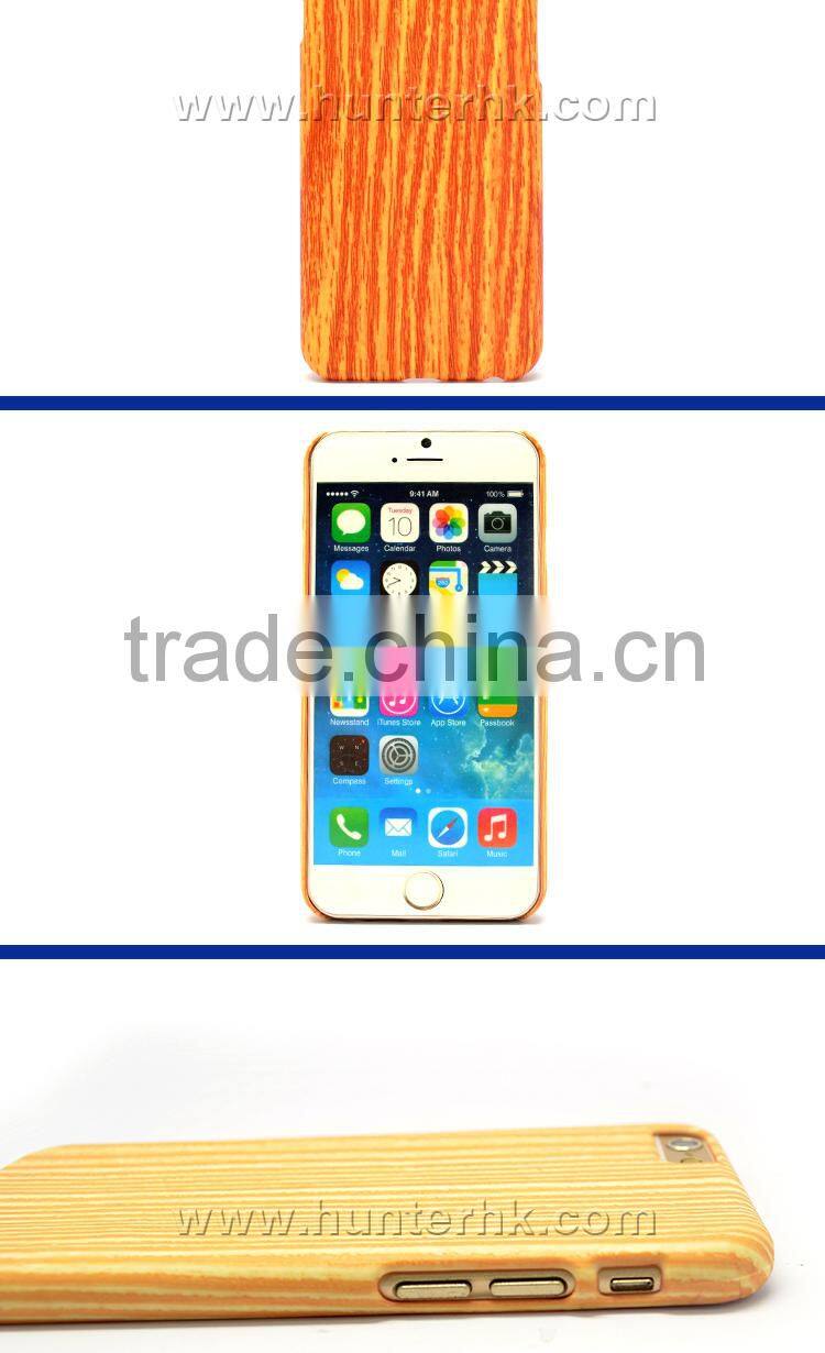 Elegrant Pu Leather Wood PC Cover For Mobile Phone