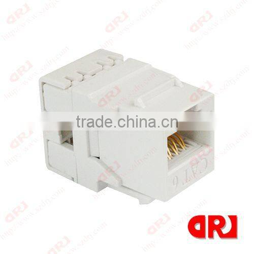 180 Degree White CAT6 RJ45 UTP Keystone Jack