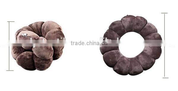 Flower design doughnut shape soft practical designer pillow