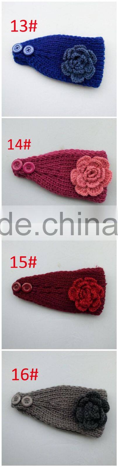 Beautiful Flower Crochet Fashion Lady Knitted Headband Headwear
