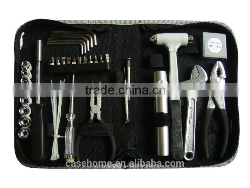 Customized pu leather repair tool bag with zipper,PU leather bag for maintenance tool