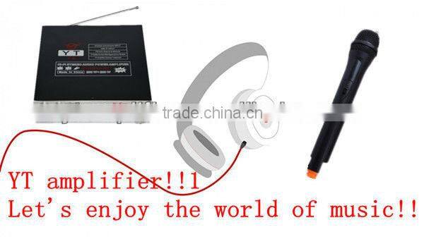 high quality fashion music amplifier YT-F6 with wirelessmicrophone & support FM/ CD/DVD/VCD input